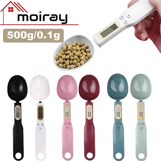 Weight Measuring Spoon LCD Digital Kitchen Scale 500g 0.1g Measuring Food Spoon Scale Mini Kitchen Tools for Milk Coffee Scale