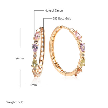 Radiant Rosé Zircon Hoops